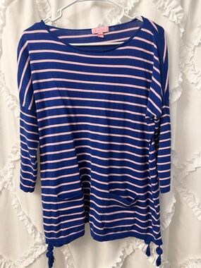 Lilly Pulitzer Navy and Light Pink Striped Tunic